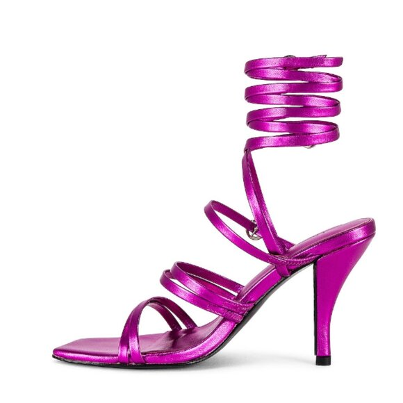 NWT +Box Multi Strap Heel – Metallic Electric Pink; Size: 6.5 W; + Dust bag - Picture 7 of 8
